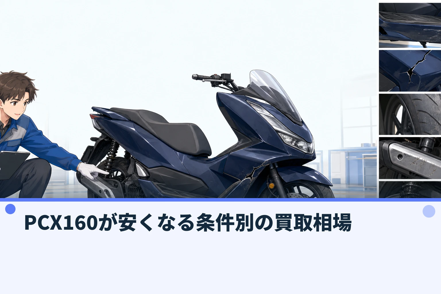 PCX160が安くなる条件別の買取相場