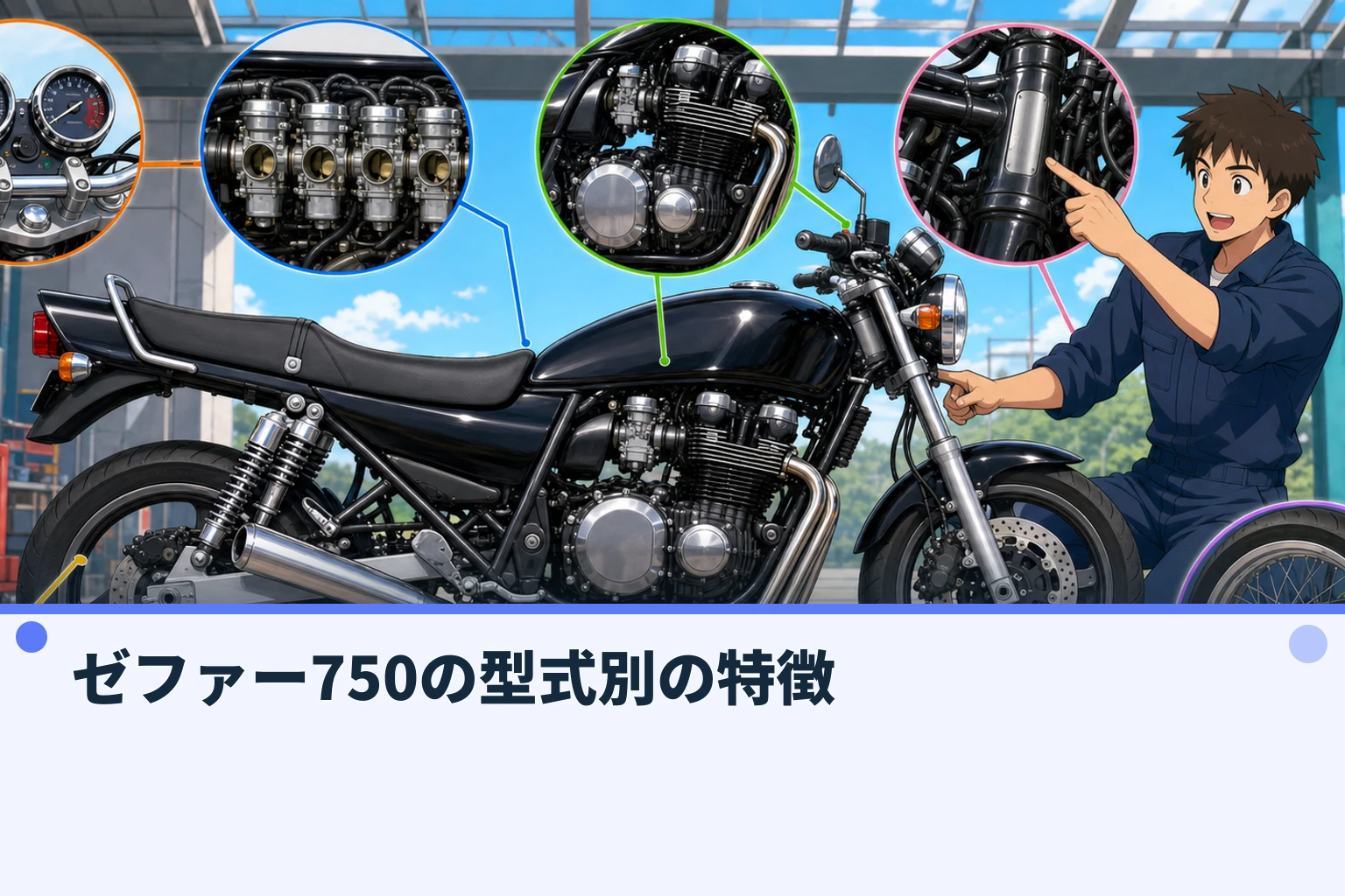 ゼファー750の型式別の特徴