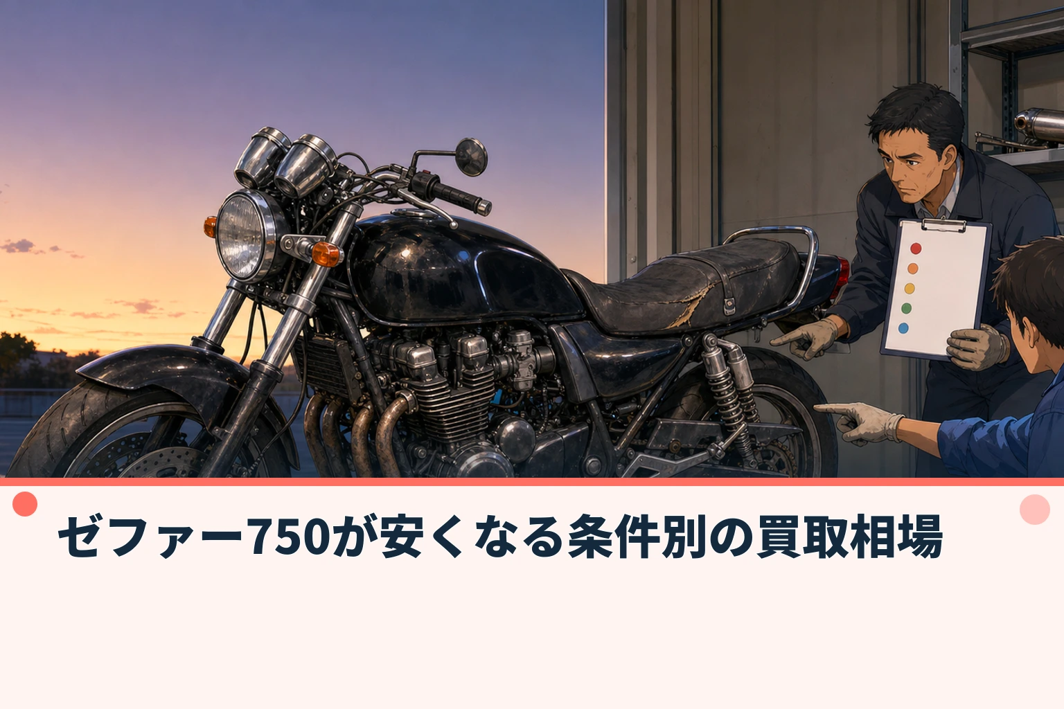 ゼファー750が安くなる条件別の買取相場