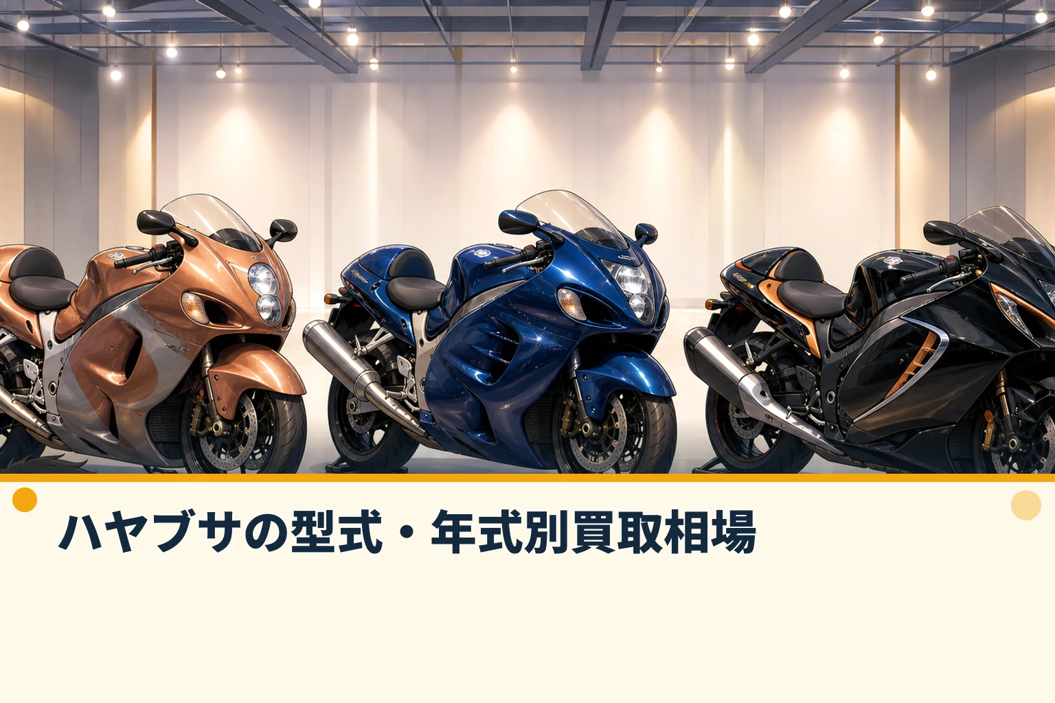 ハヤブサの型式・年式別買取相場