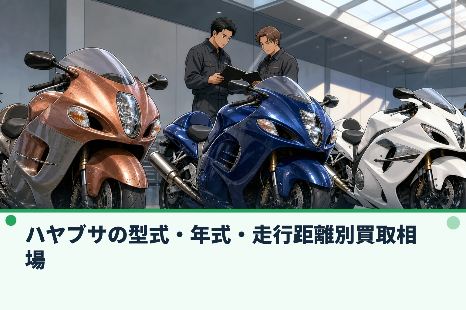 ハヤブサの型式・年式・走行距離別買取相場
