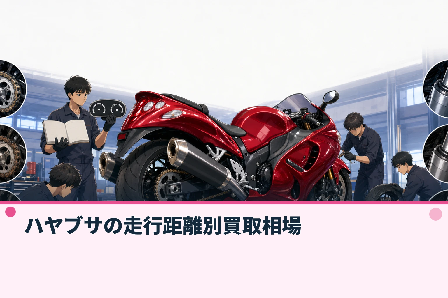 ハヤブサの走行距離別買取相場