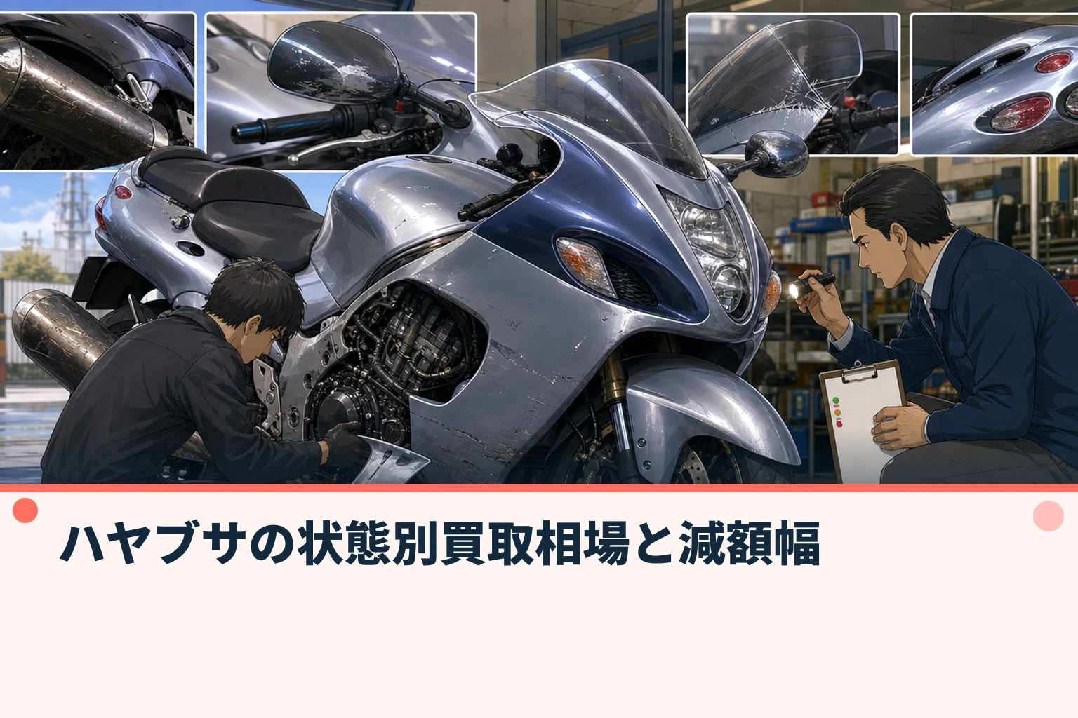ハヤブサの状態別買取相場と減額幅