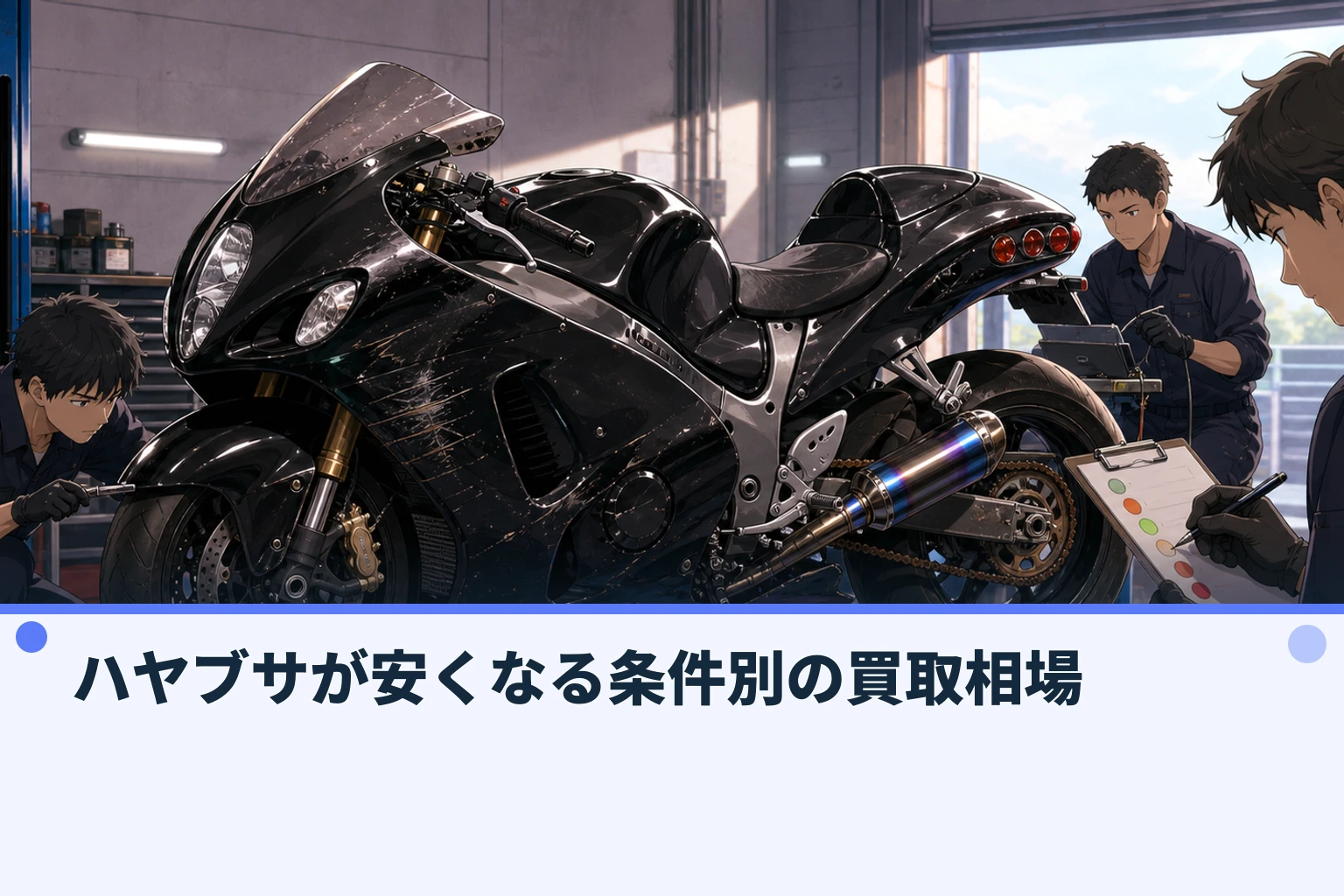 ハヤブサが安くなる条件別の買取相場