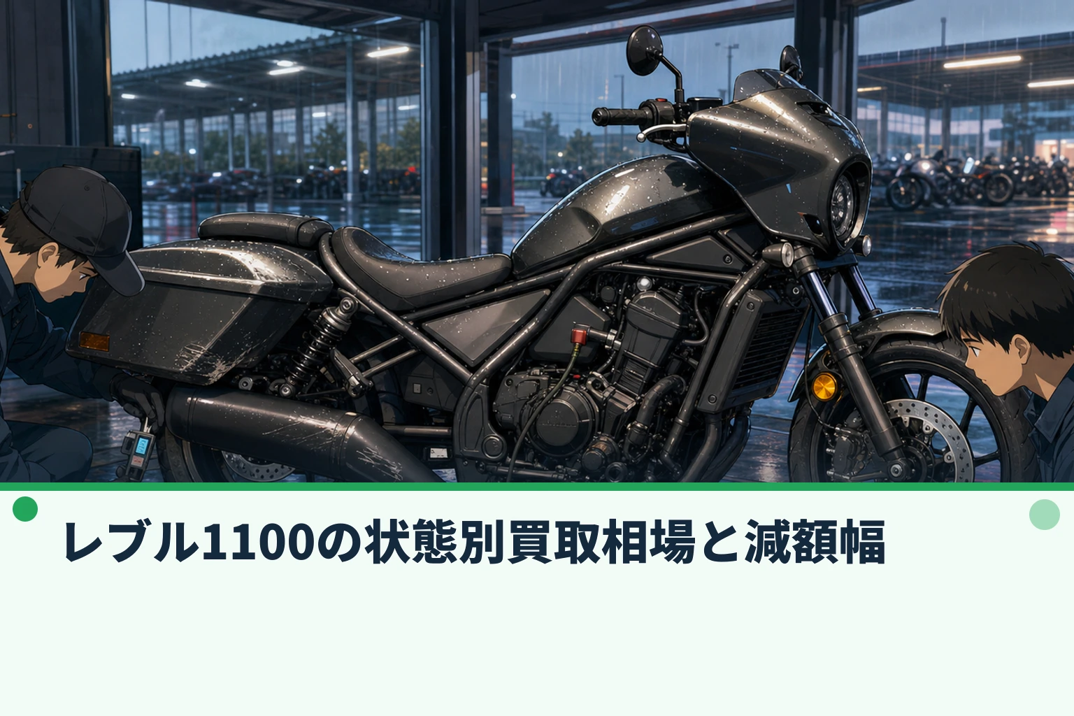レブル1100の状態別買取相場と減額幅