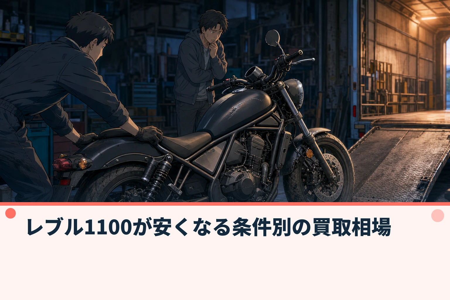 レブル1100が安くなる条件別の買取相場