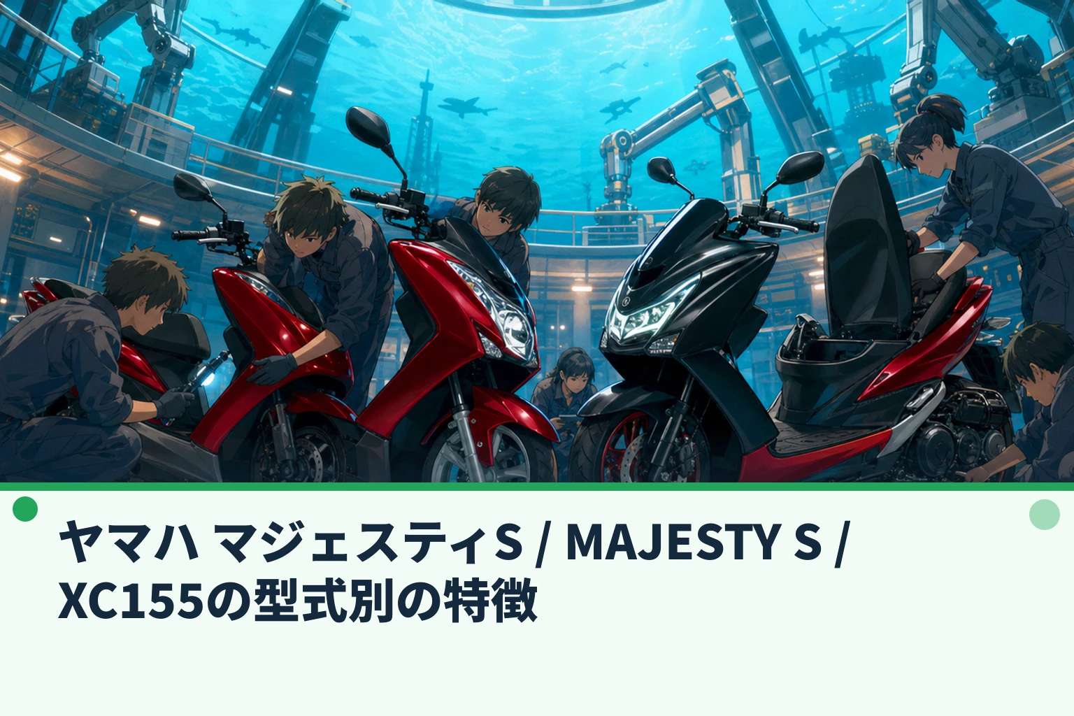 ヤマハ マジェスティS / MAJESTY S / XC155の型式別の特徴