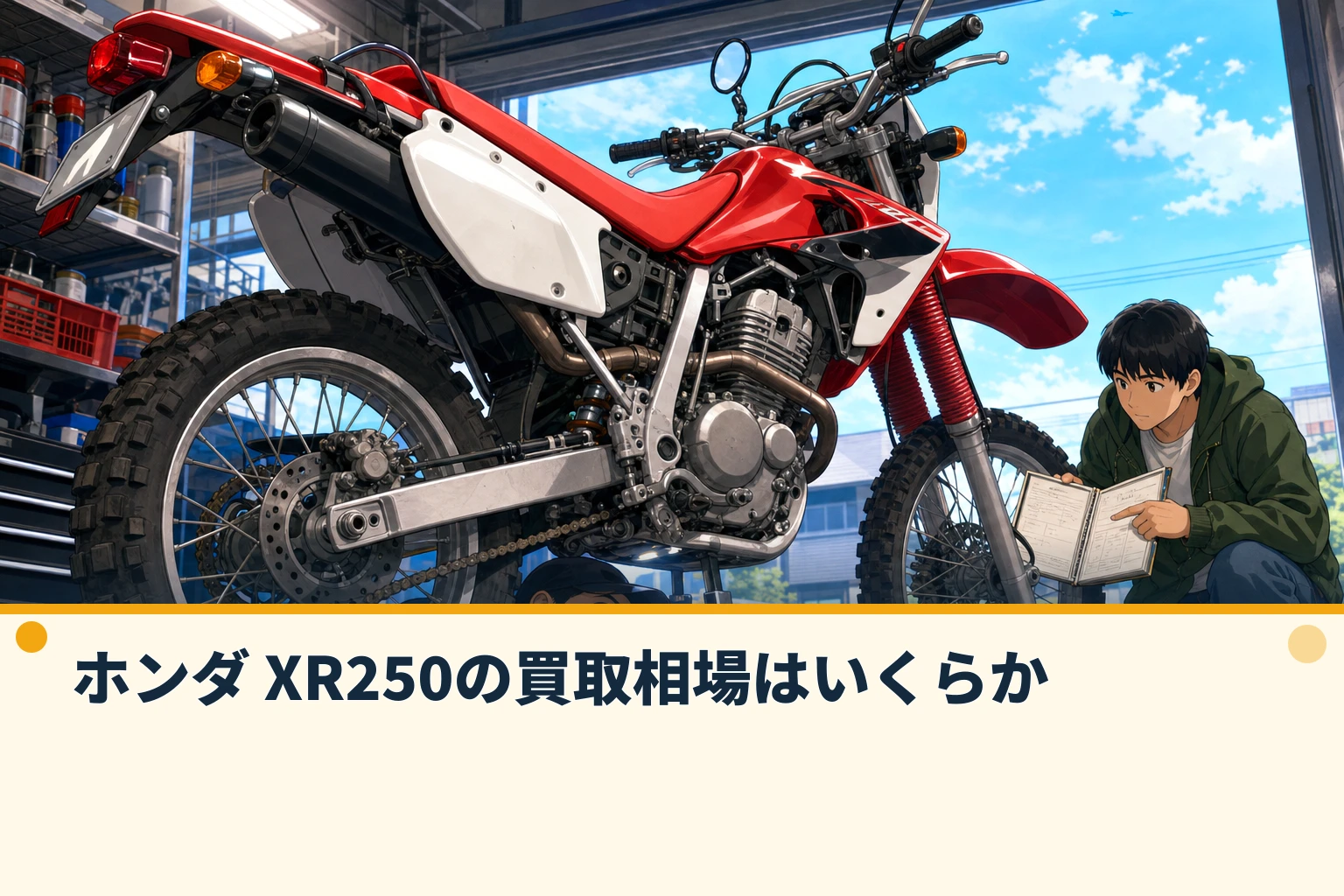 ホンダ XR250の買取相場はいくらか