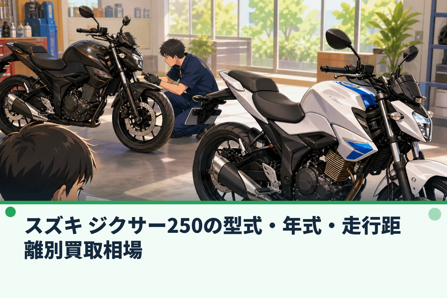 スズキ ジクサー250の型式・年式・走行距離別買取相場