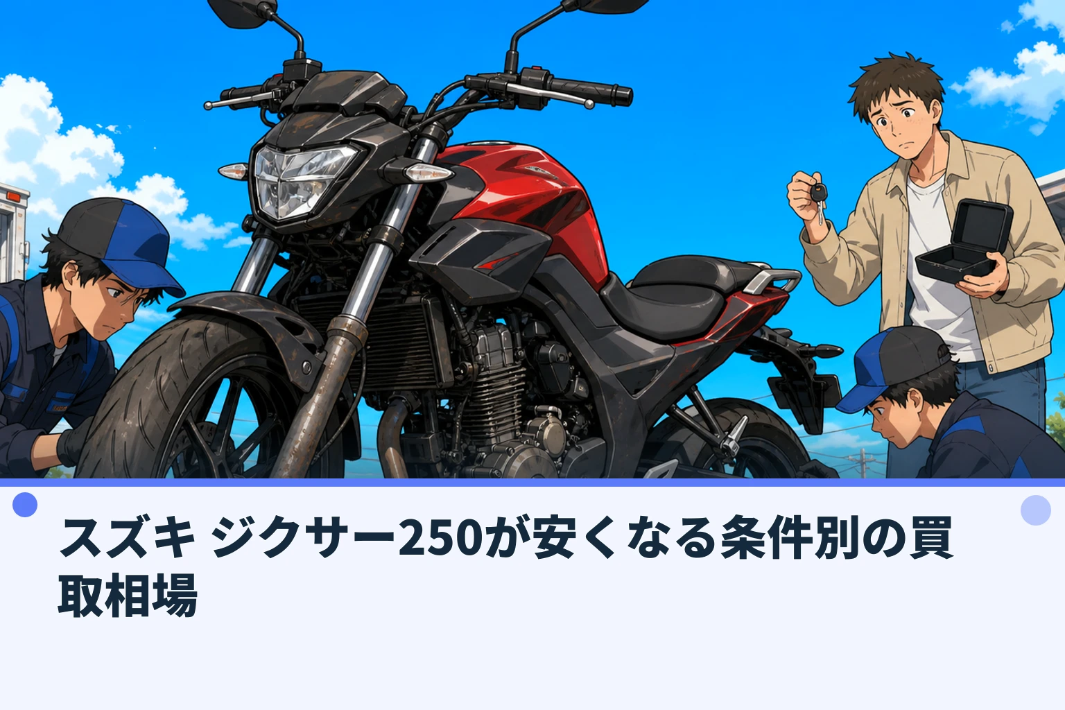 スズキ ジクサー250が安くなる条件別の買取相場