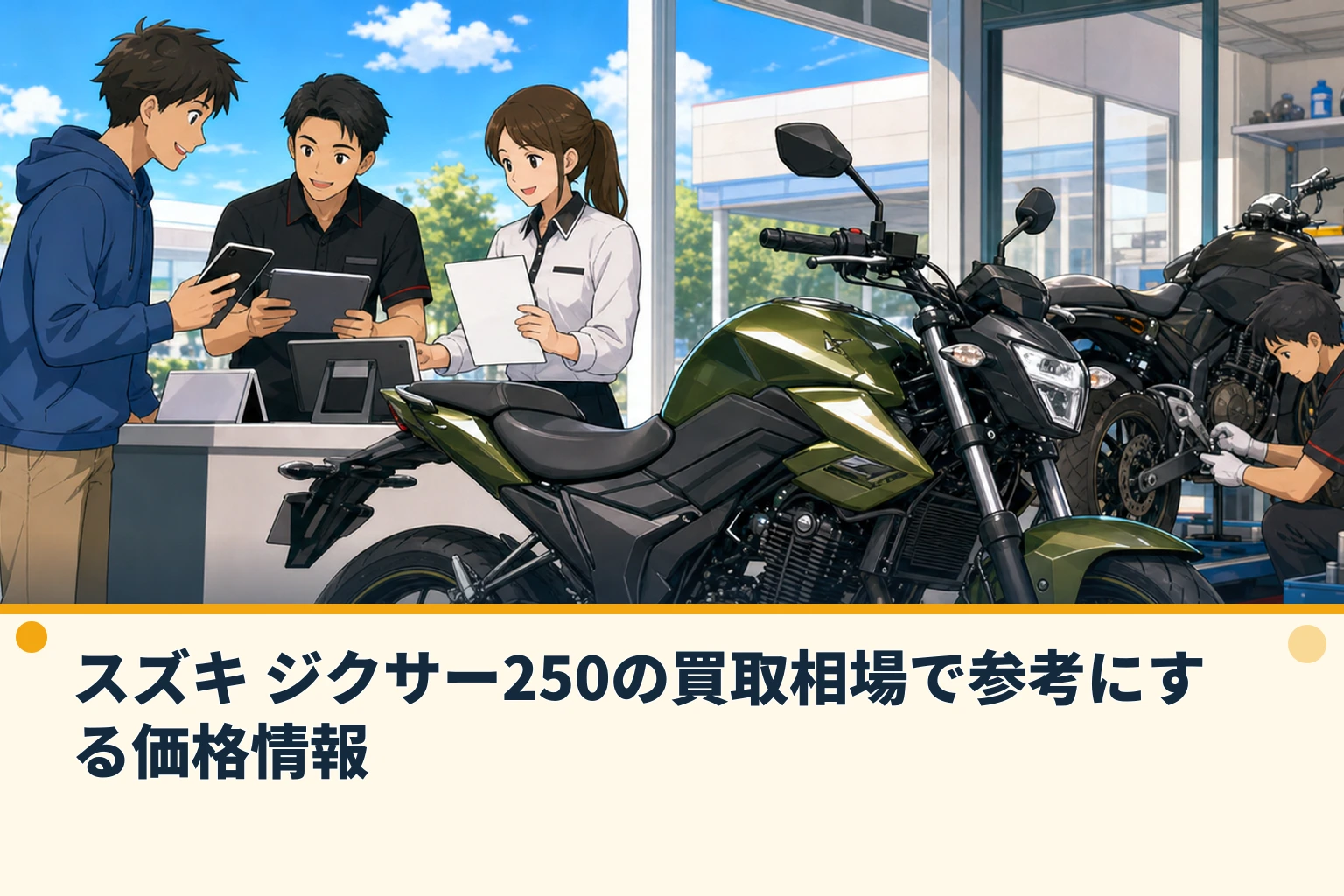 スズキ ジクサー250の買取相場で参考にする価格情報