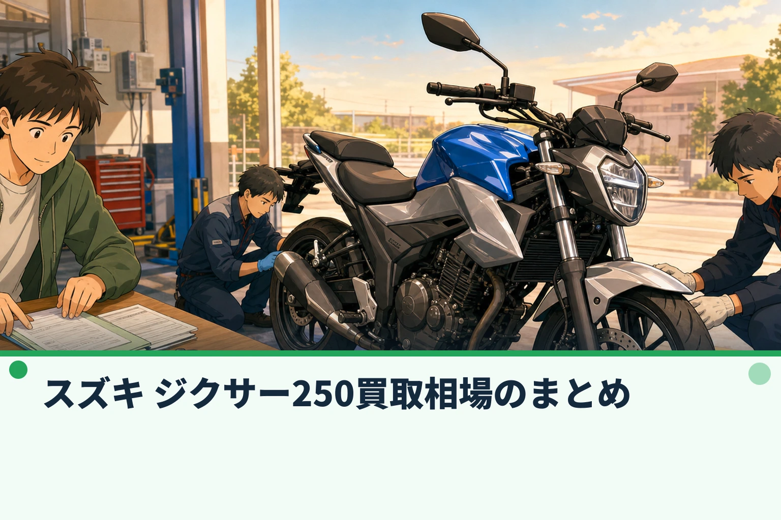 スズキ ジクサー250買取相場のまとめ