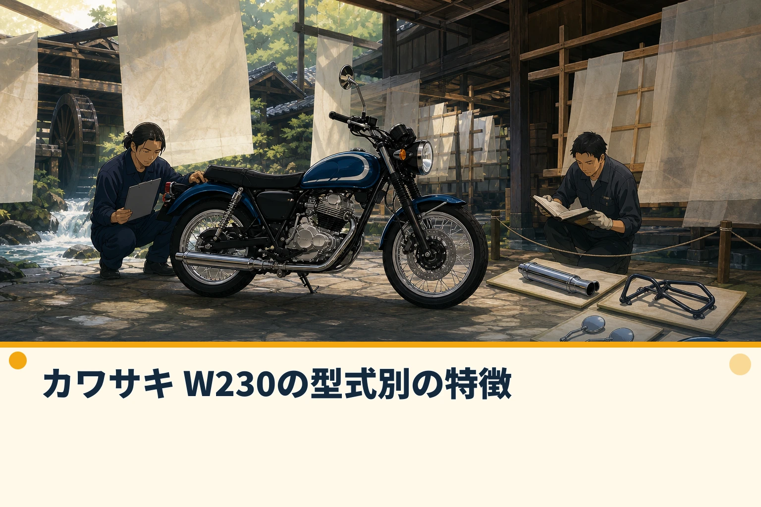 カワサキ W230の型式別の特徴