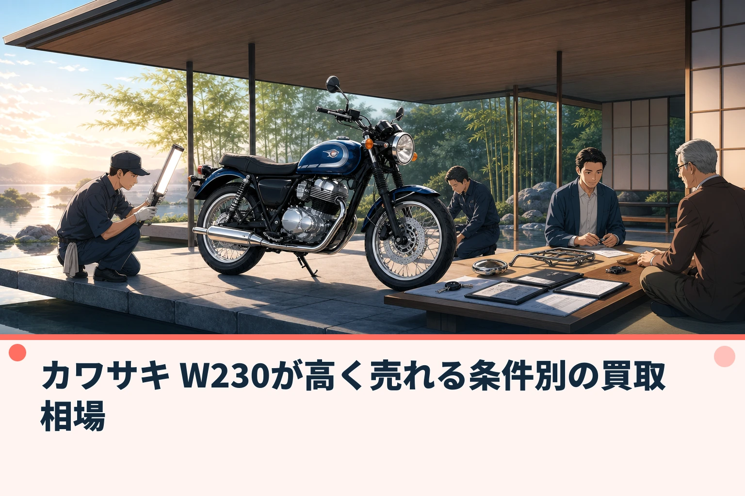 カワサキ W230が高く売れる条件別の買取相場