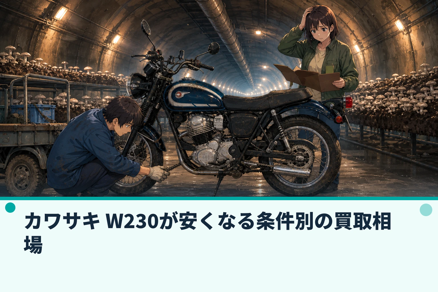 カワサキ W230が安くなる条件別の買取相場