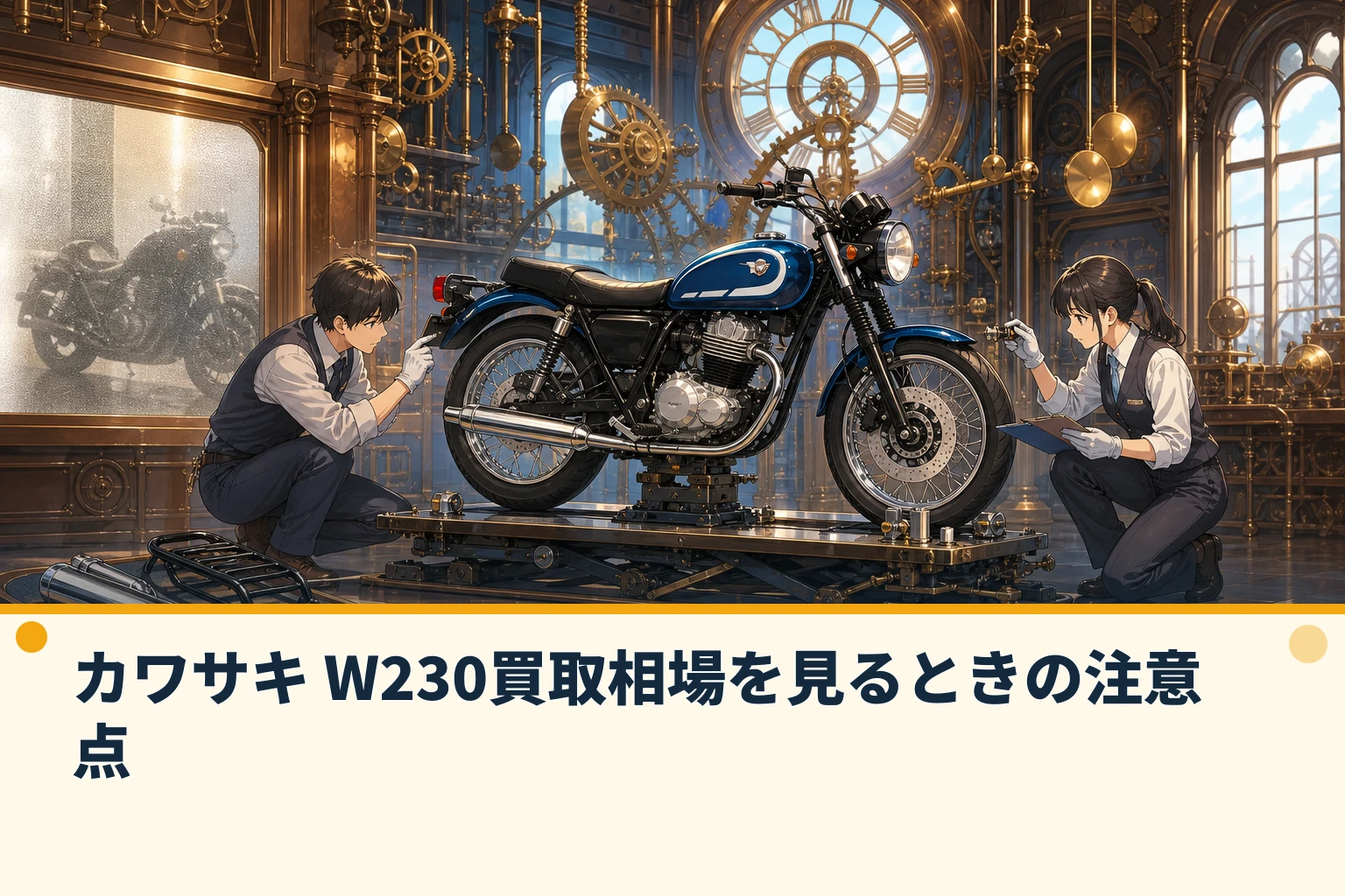 カワサキ W230買取相場を見るときの注意点