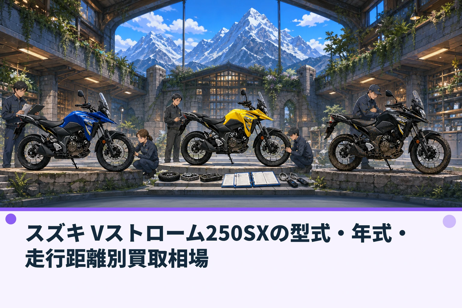 スズキ Vストローム250SXの型式・年式・走行距離別買取相場