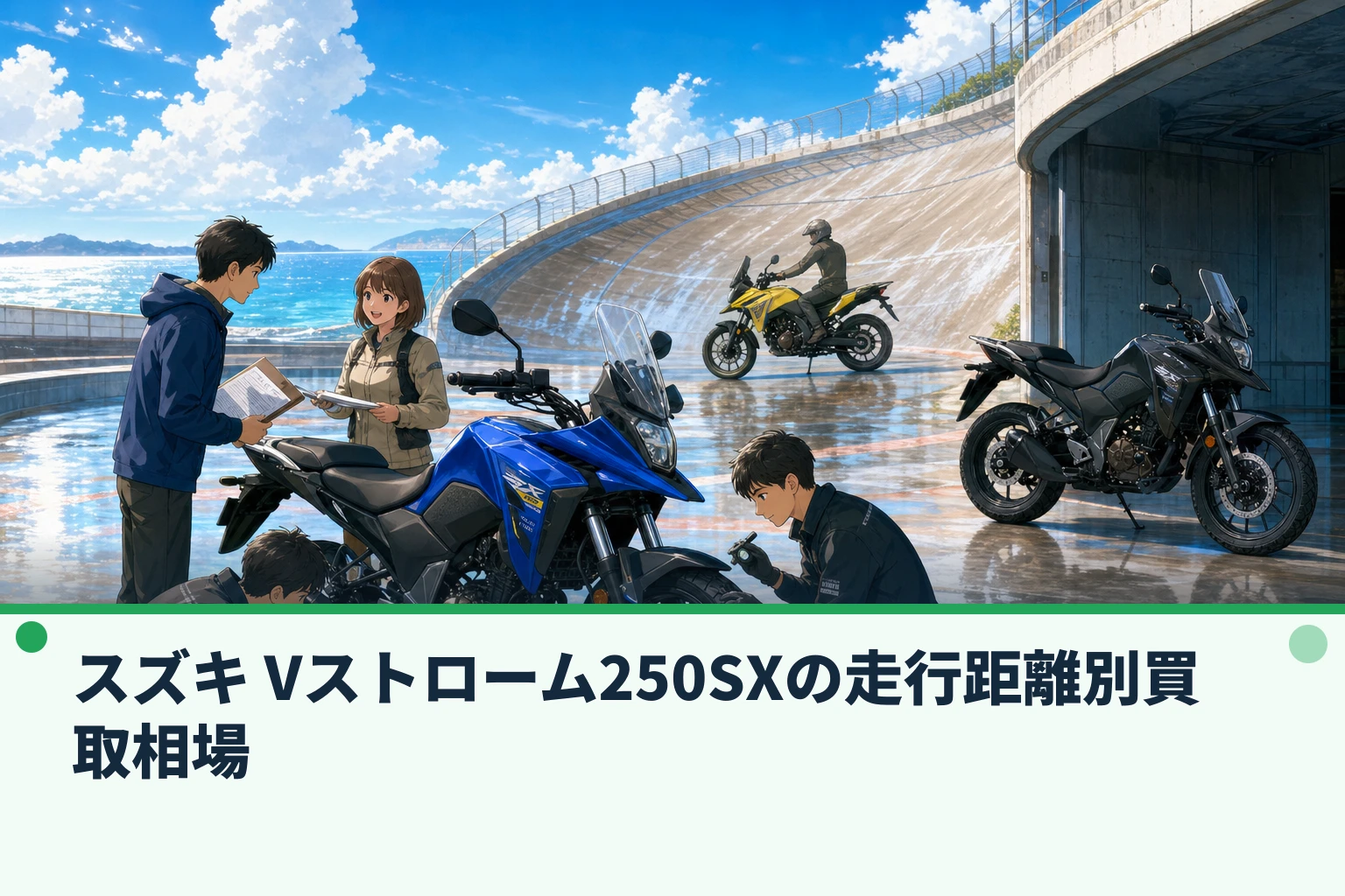 スズキ Vストローム250SXの走行距離別買取相場