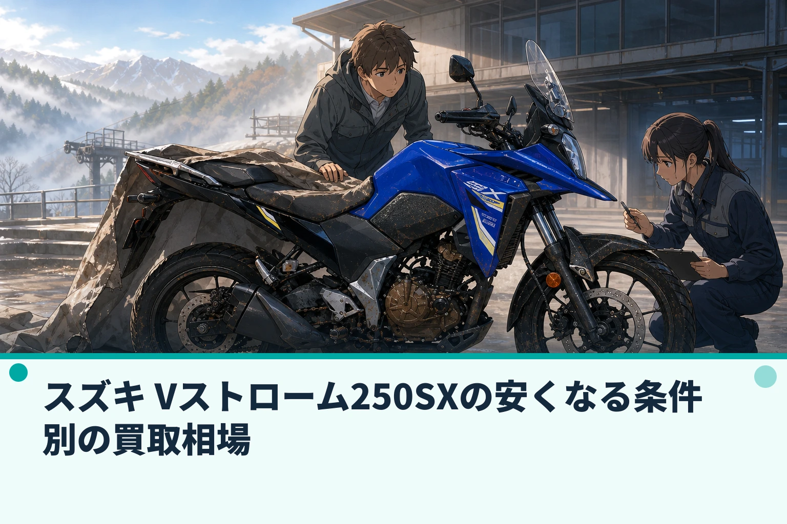 スズキ Vストローム250SXの安くなる条件別の買取相場