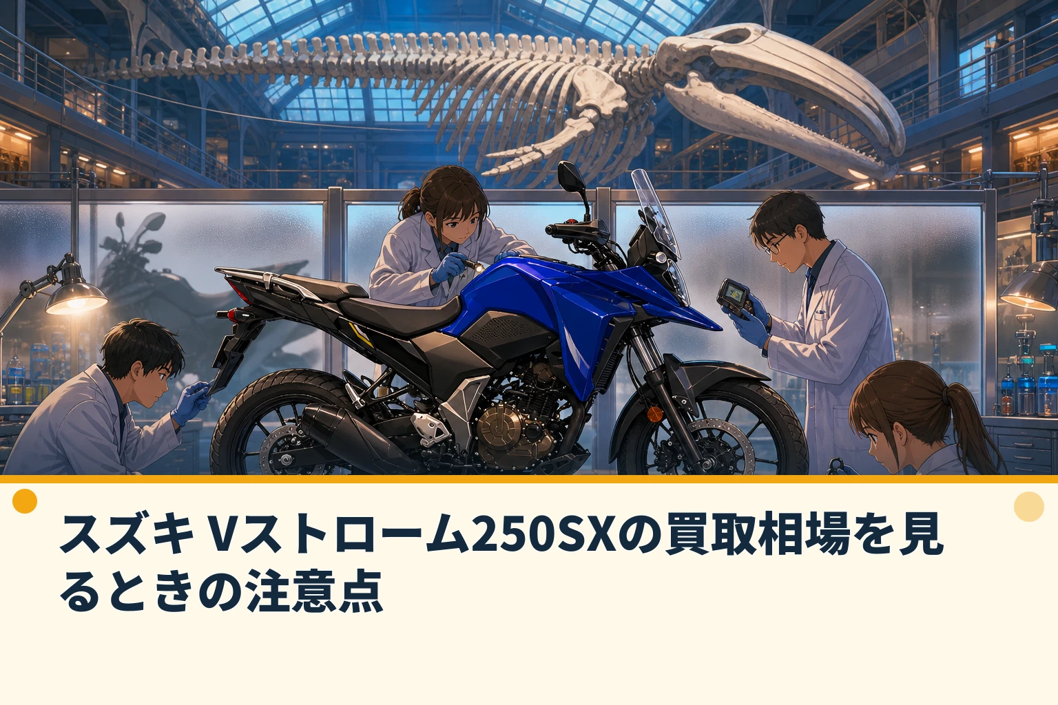 スズキ Vストローム250SXの買取相場を見るときの注意点