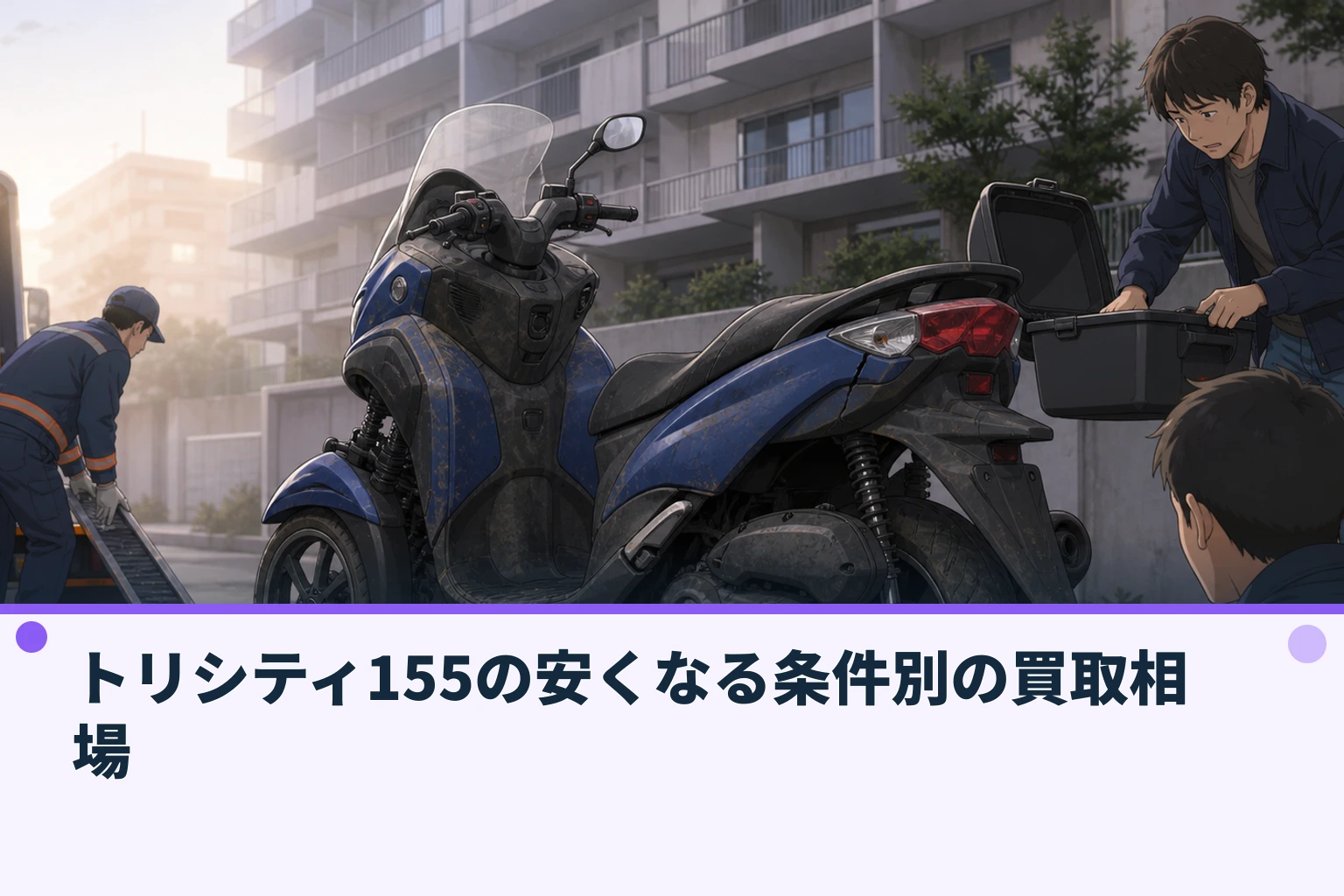 トリシティ155の安くなる条件別の買取相場