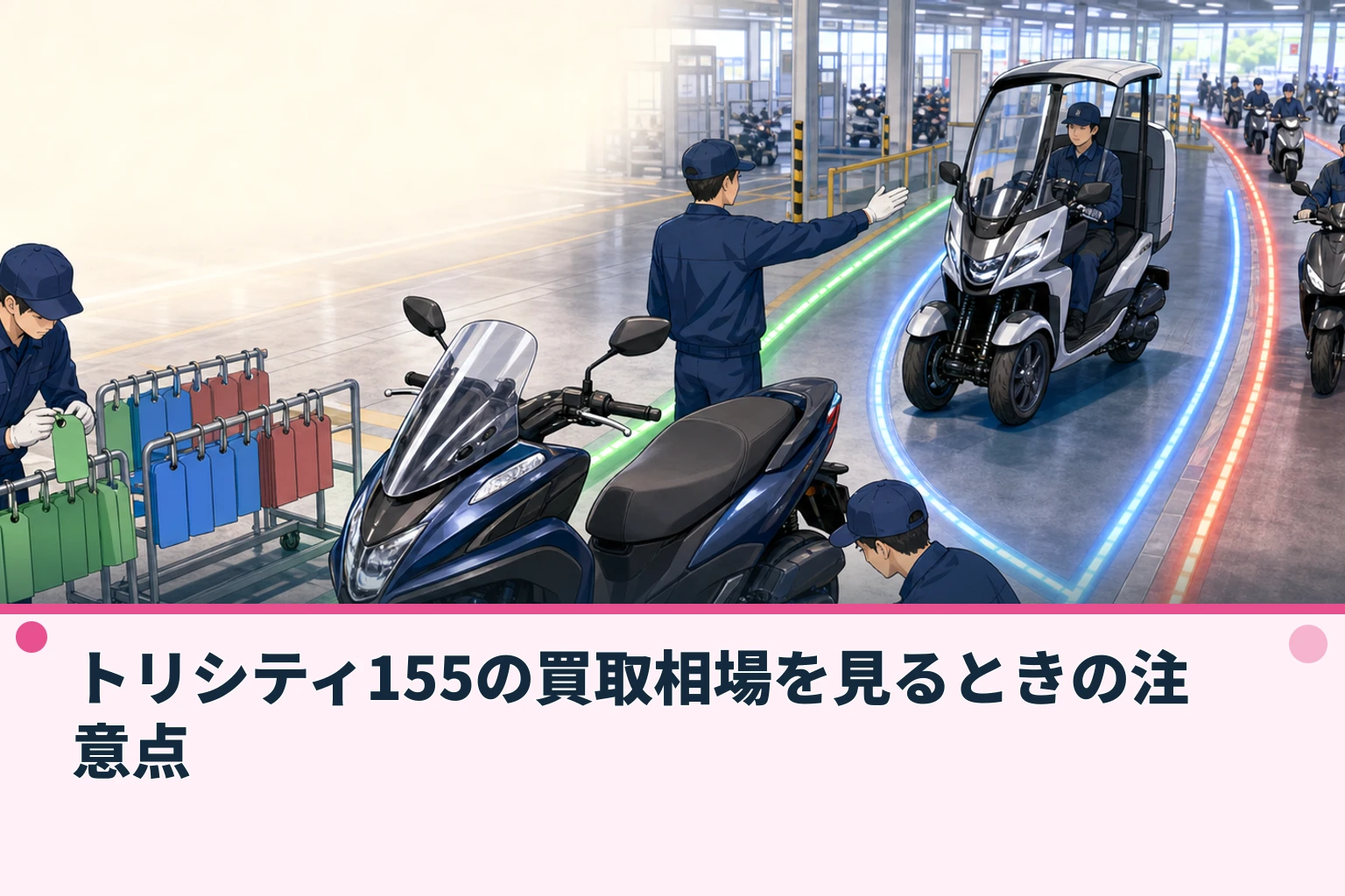 トリシティ155の買取相場を見るときの注意点