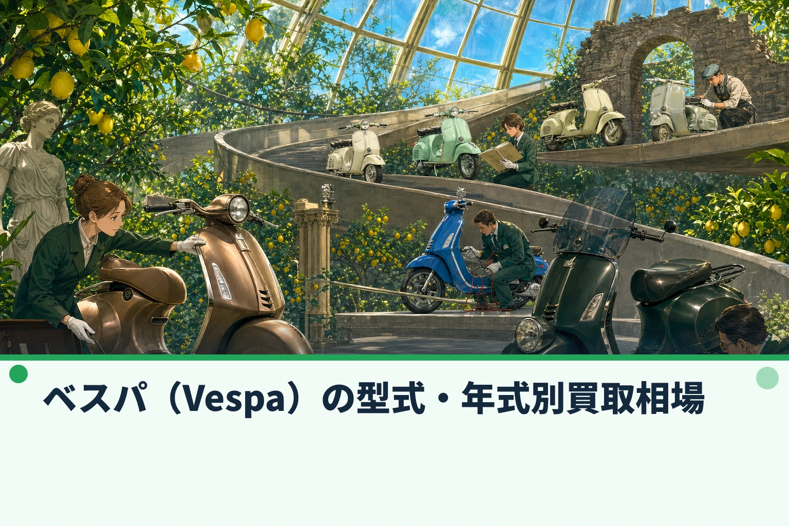ベスパ（Vespa）の型式・年式別買取相場
