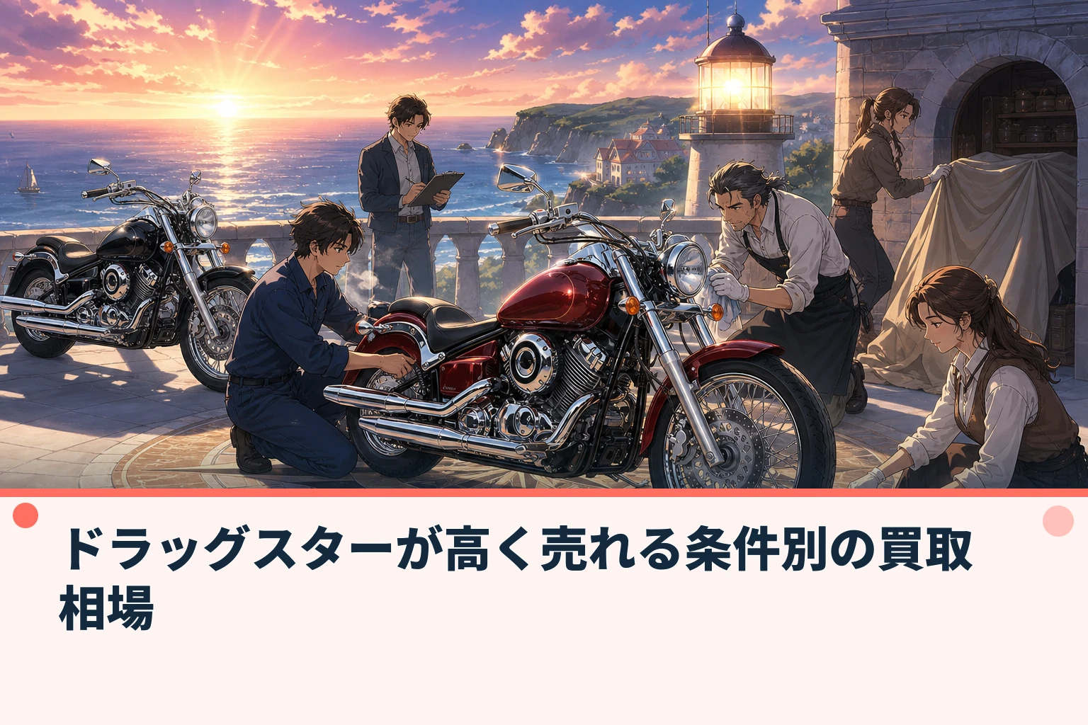 ドラッグスターが高く売れる条件別の買取相場