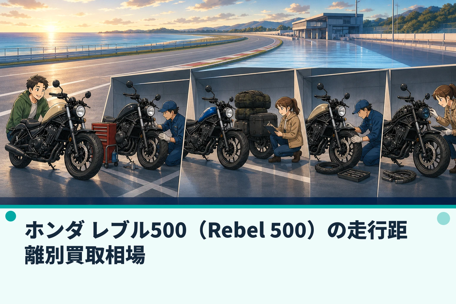 ホンダ レブル500（Rebel 500）の走行距離別買取相場