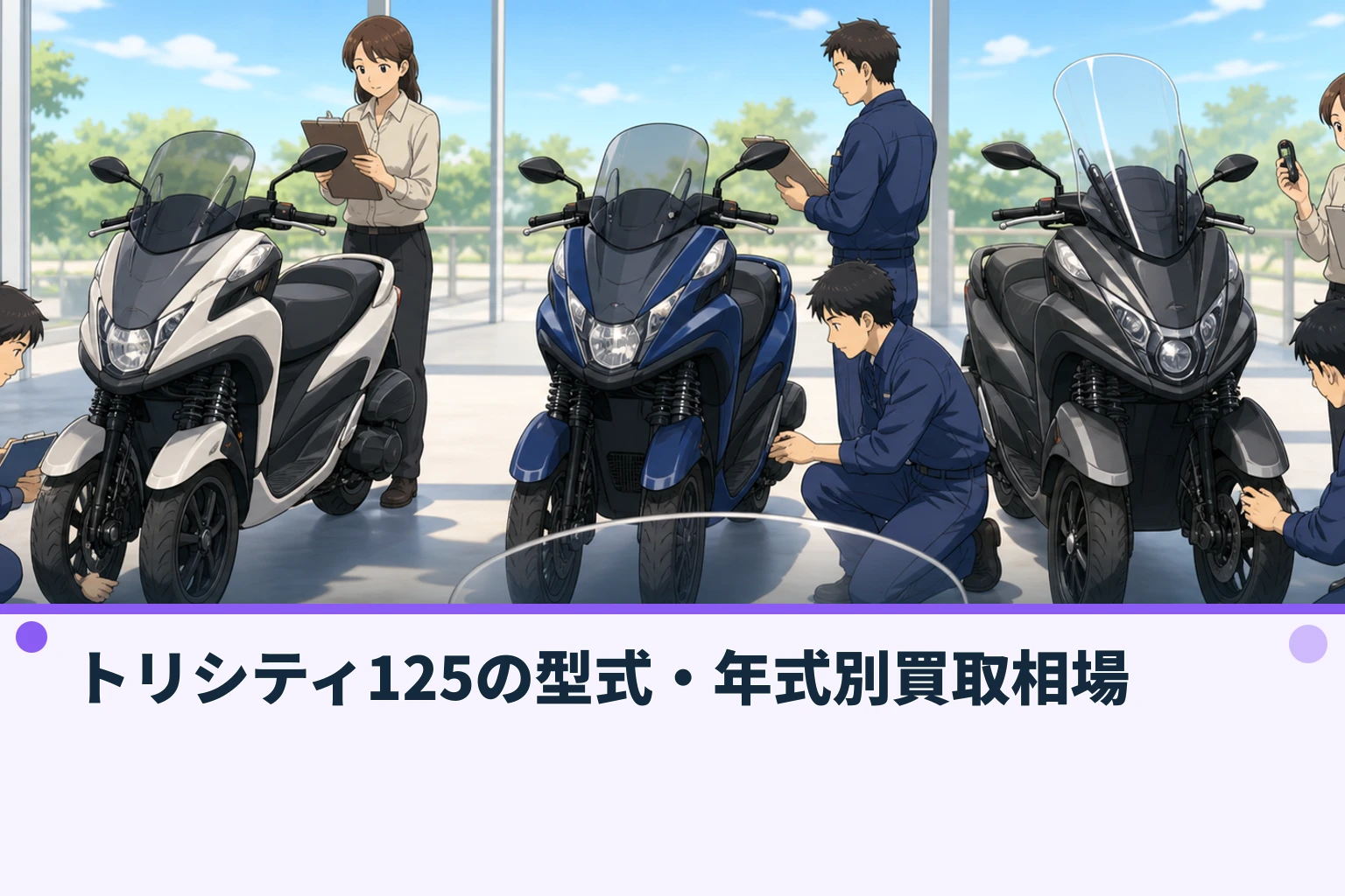 トリシティ125の型式・年式別買取相場