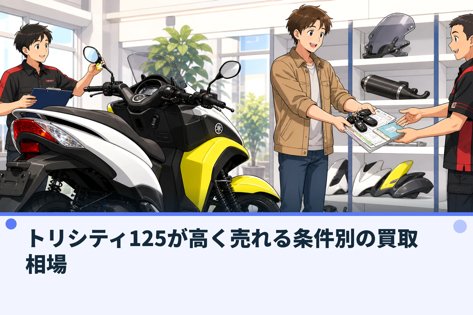 トリシティ125が高く売れる条件別の買取相場
