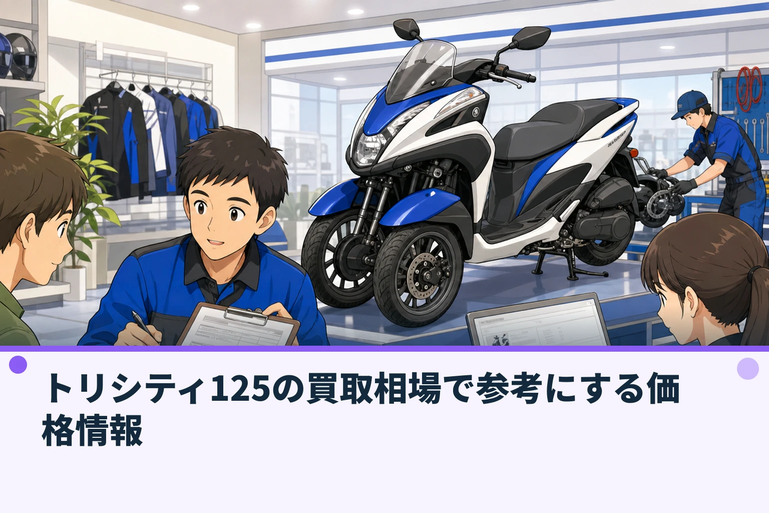 トリシティ125の買取相場で参考にする価格情報