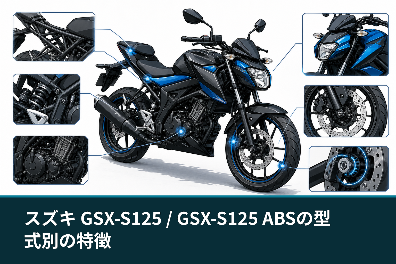 スズキ GSX-S125 / GSX-S125 ABSの型式別の特徴