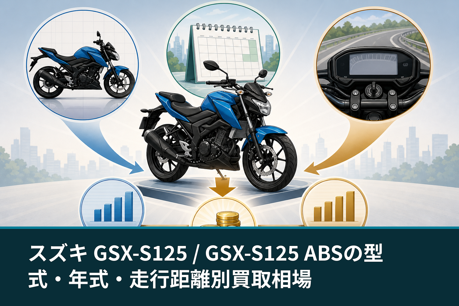 スズキ GSX-S125 / GSX-S125 ABSの型式・年式・走行距離別買取相場
