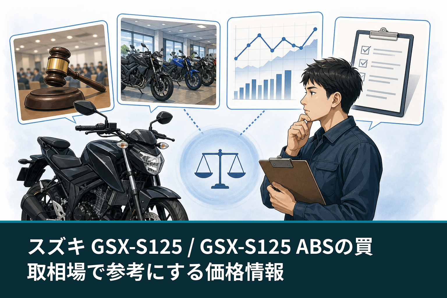 スズキ GSX-S125 / GSX-S125 ABSの買取相場で参考にする価格情報