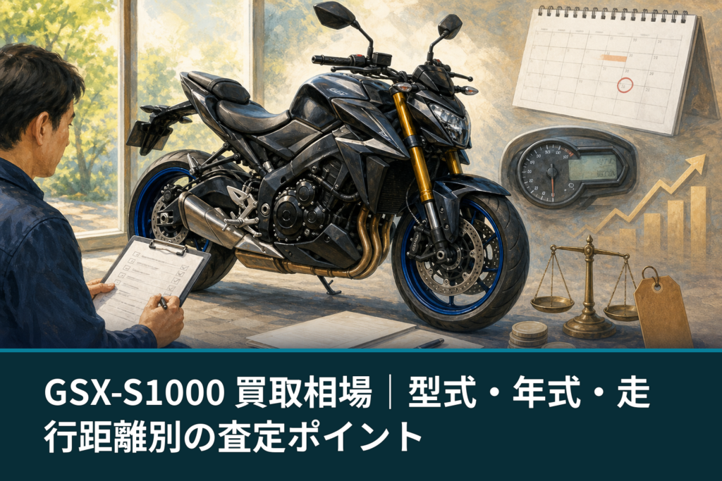 GSX-S1000 買取相場|型式・年式・走行距離別の査定ポイント