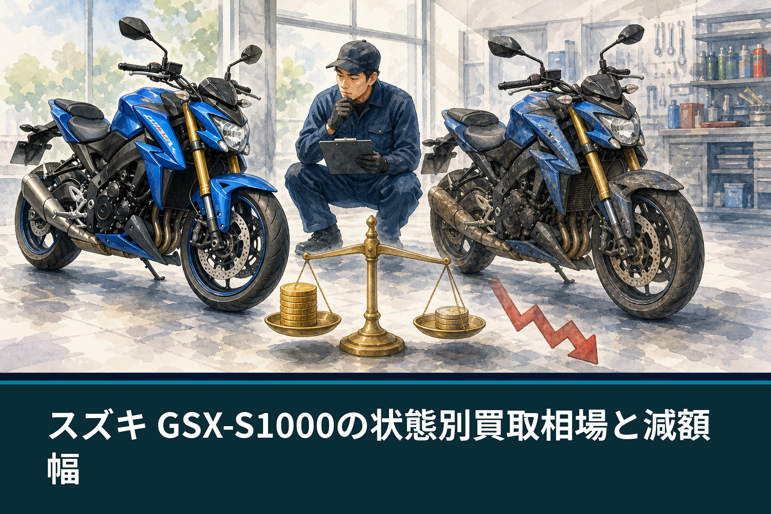 スズキ GSX-S1000の状態別買取相場と減額幅