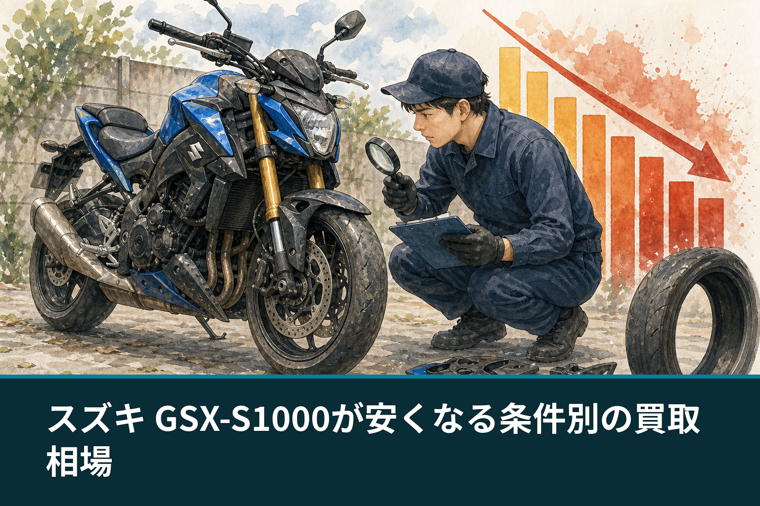 スズキ GSX-S1000が安くなる条件別の買取相場