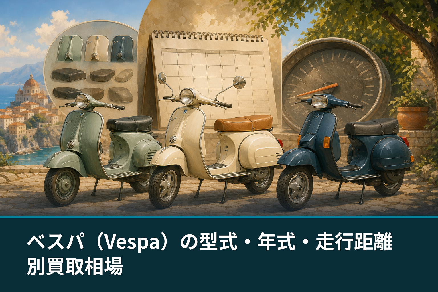 ベスパ（Vespa）の型式・年式・走行距離別買取相場