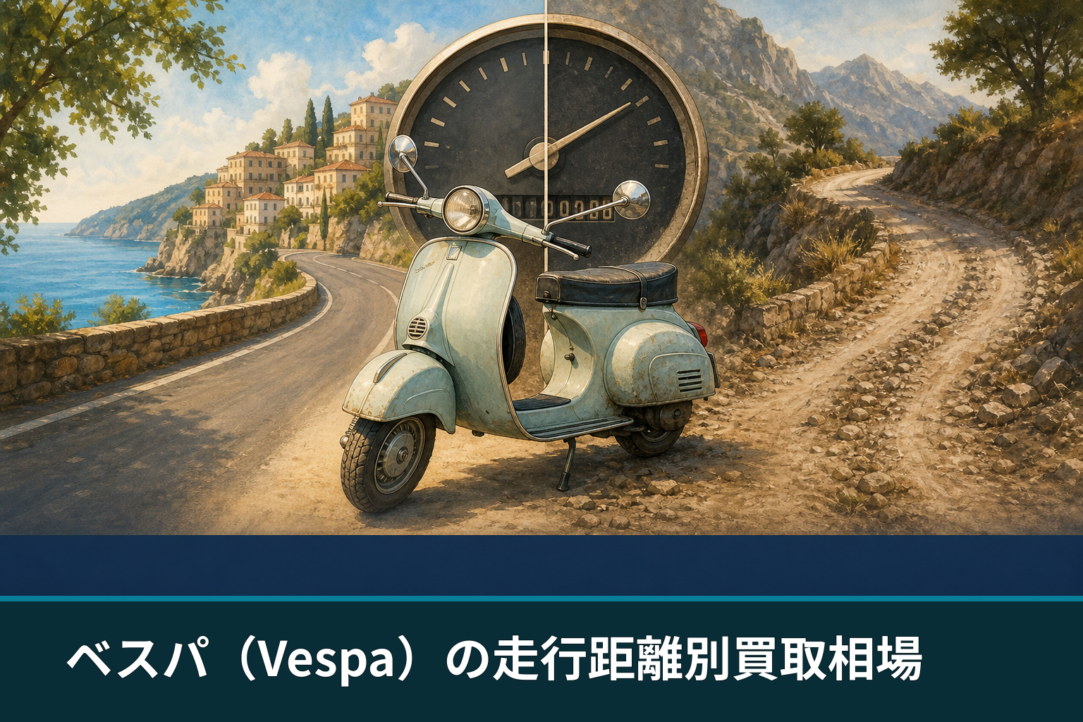 ベスパ（Vespa）の走行距離別買取相場