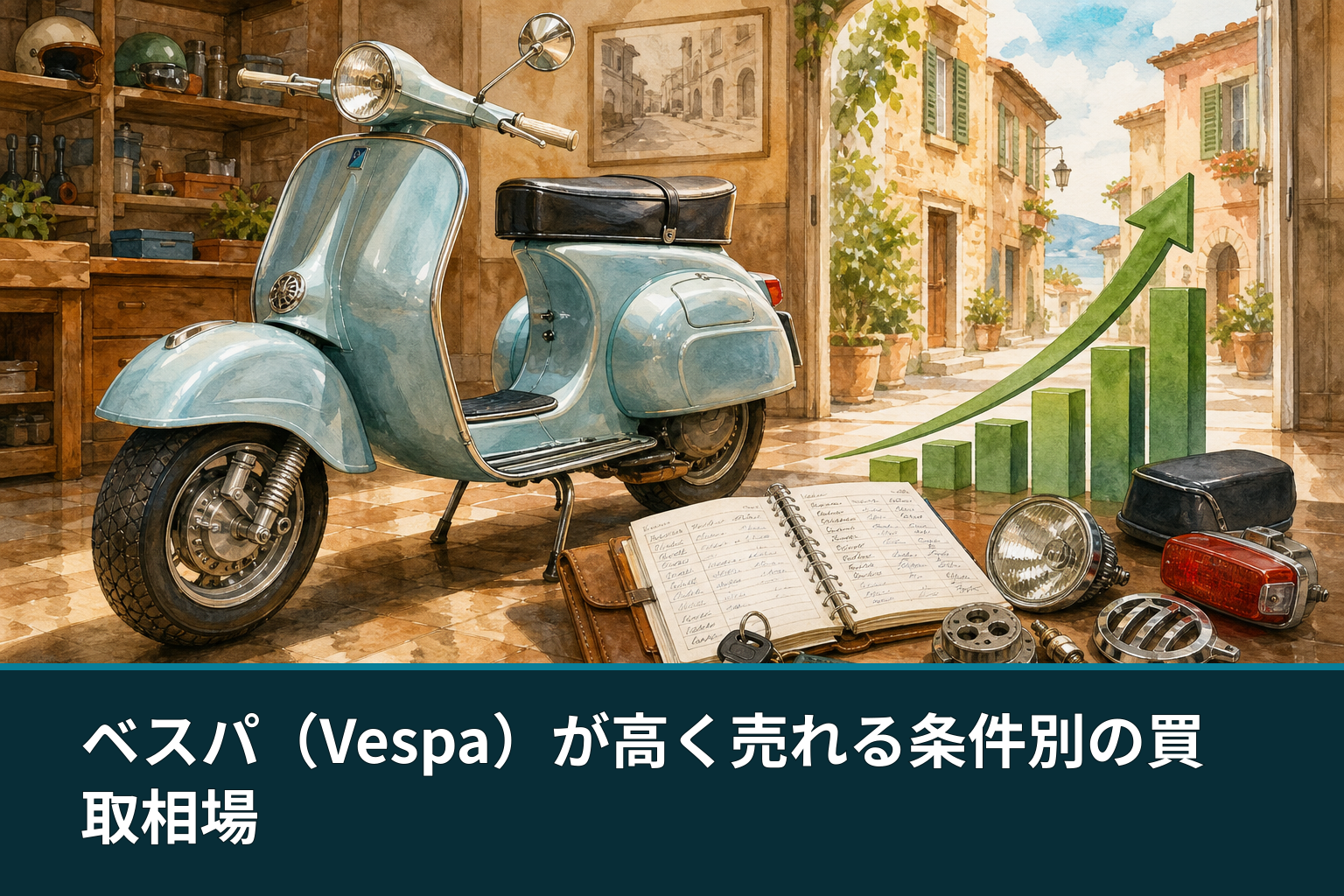 ベスパ（Vespa）が高く売れる条件別の買取相場