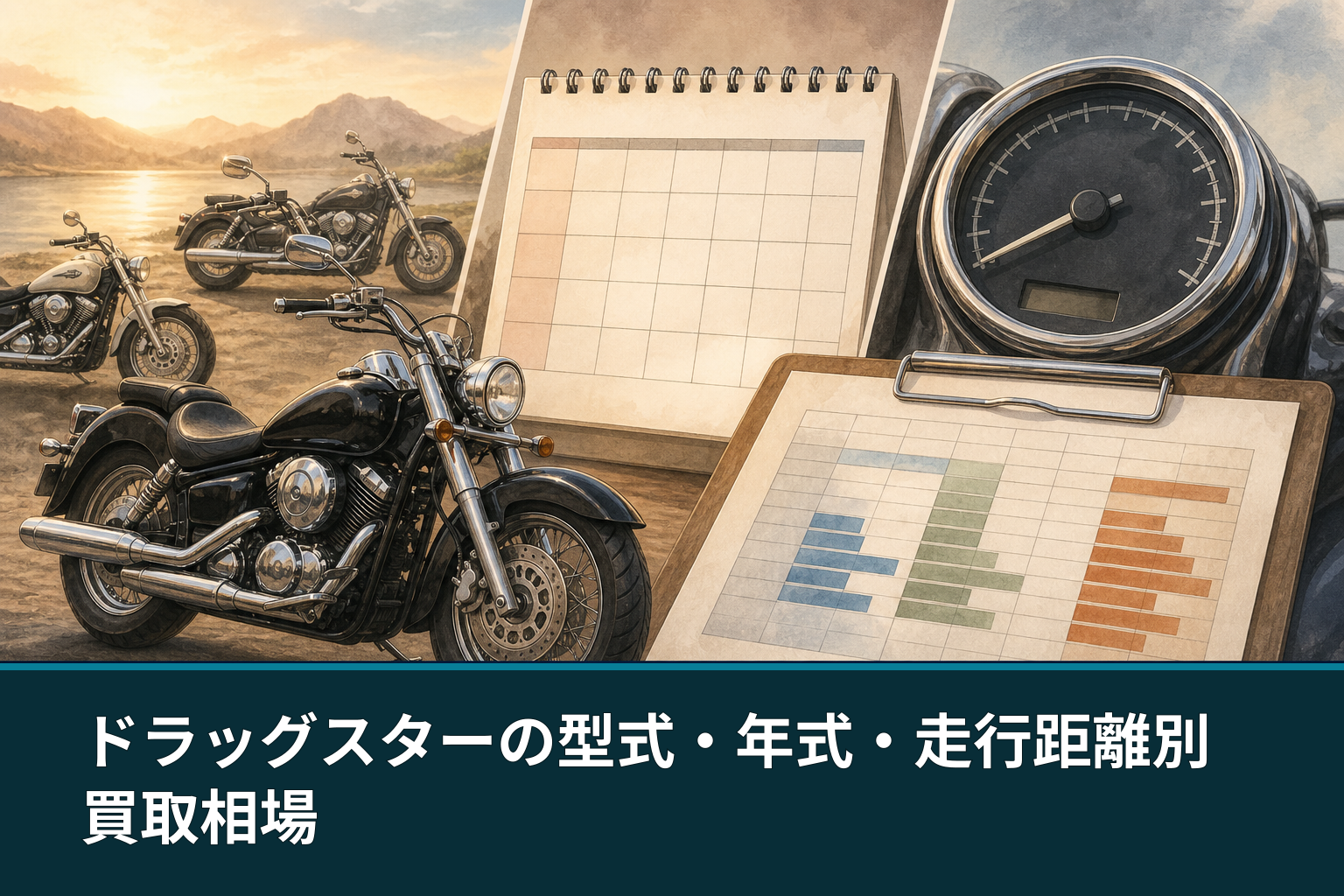 ドラッグスターの型式・年式・走行距離別買取相場