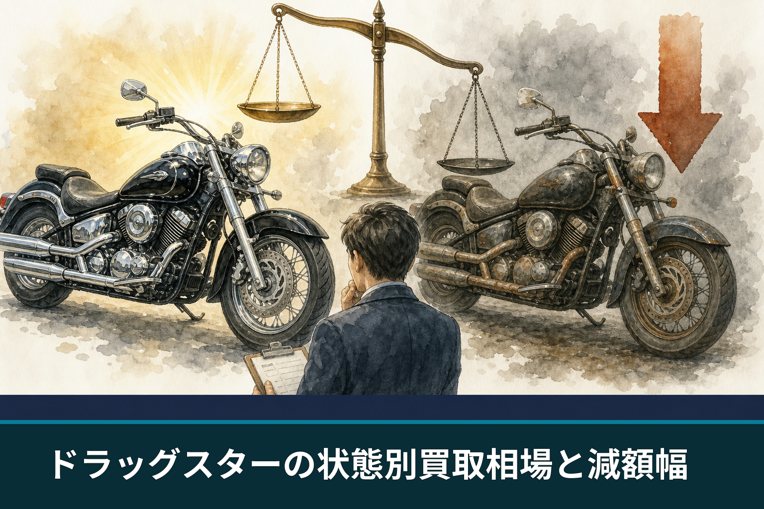 ドラッグスターの状態別買取相場と減額幅