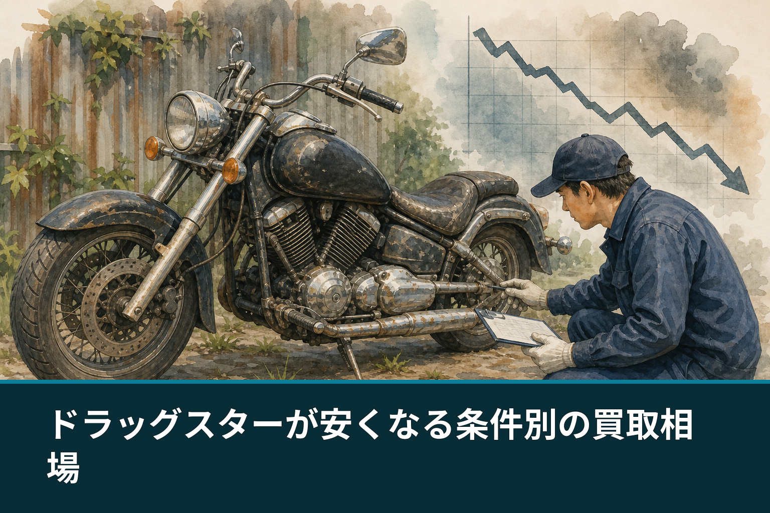 ドラッグスターが安くなる条件別の買取相場