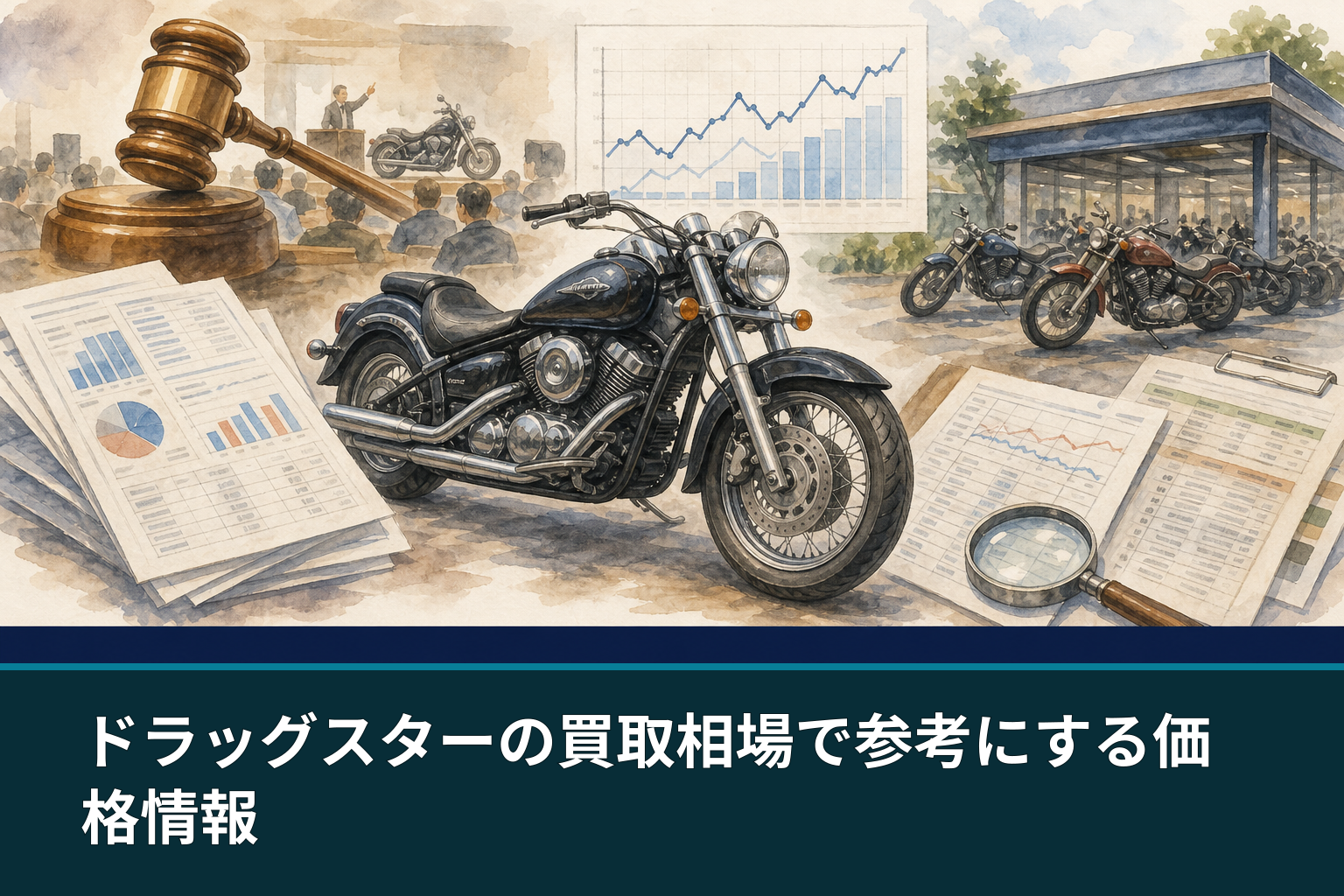 ドラッグスターの買取相場で参考にする価格情報
