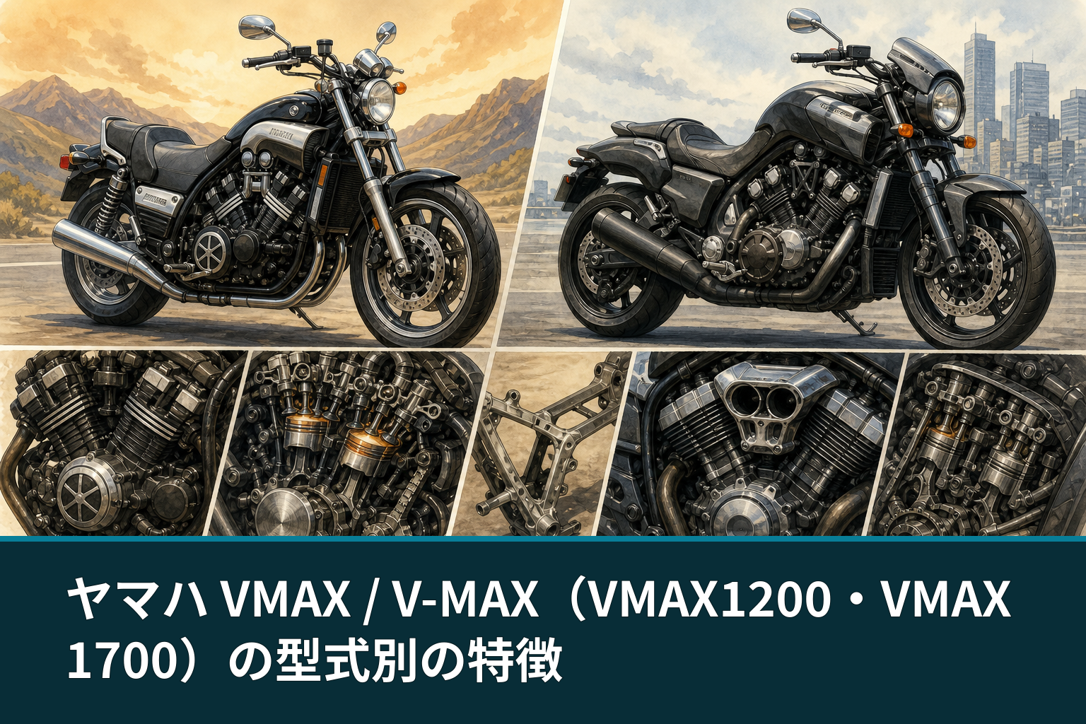 ヤマハ VMAX / V-MAX(VMAX1200・VMAX1700)の型式別の特徴