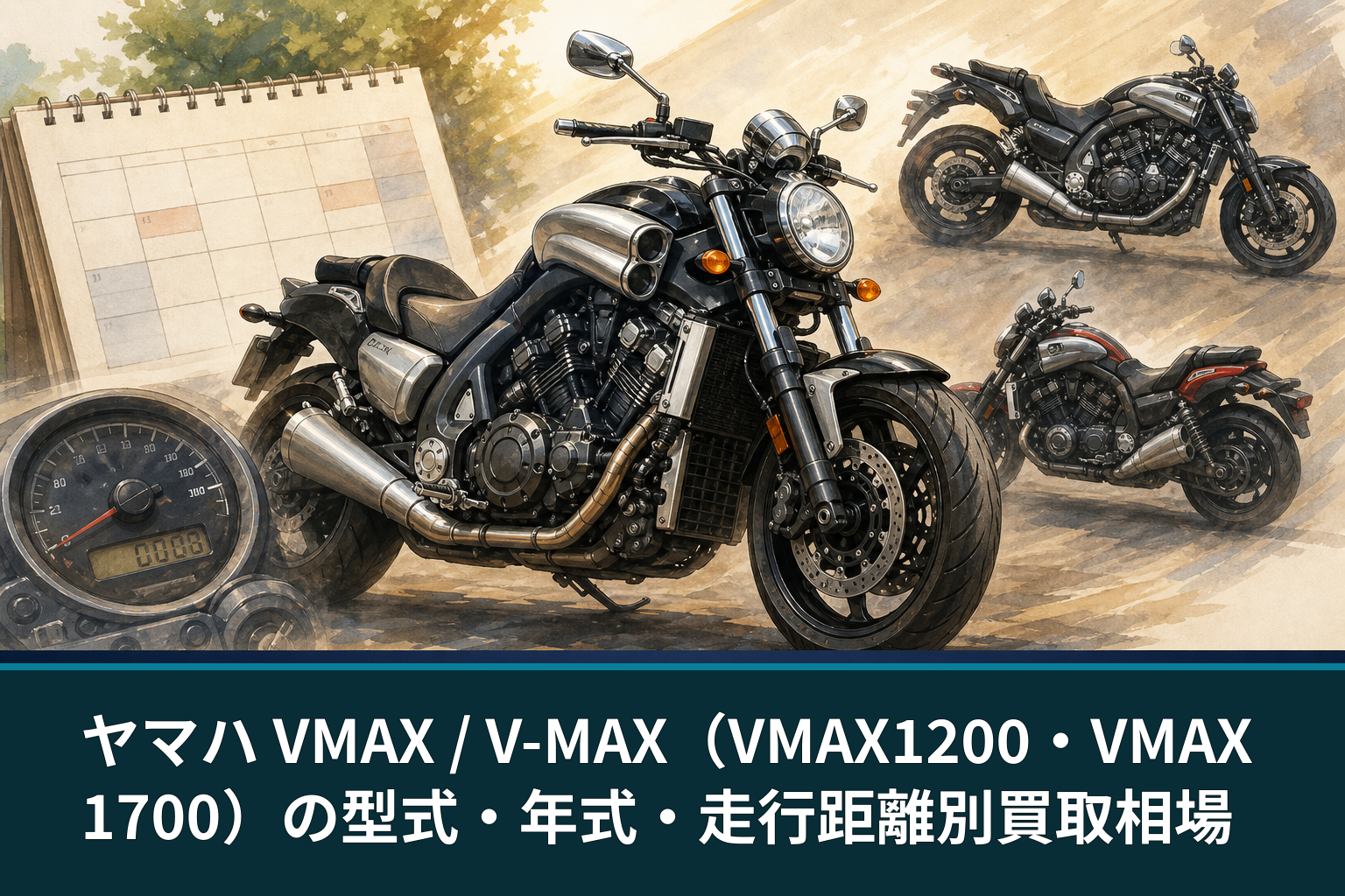 ヤマハ VMAX / V-MAX(VMAX1200・VMAX1700)の型式・年式・走行距離別買取相場
