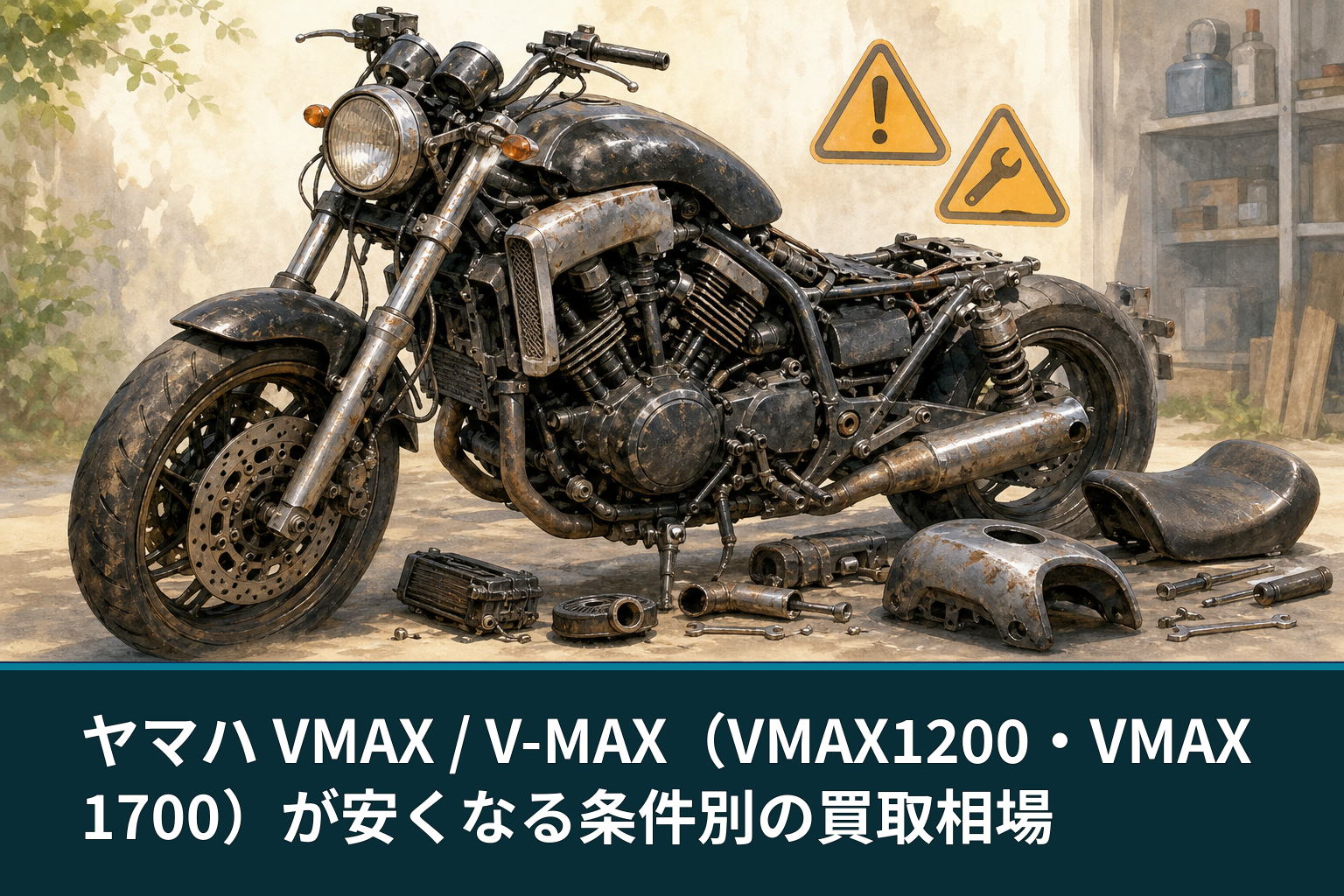 ヤマハ VMAX / V-MAX(VMAX1200・VMAX1700)が安くなる条件別の買取相場