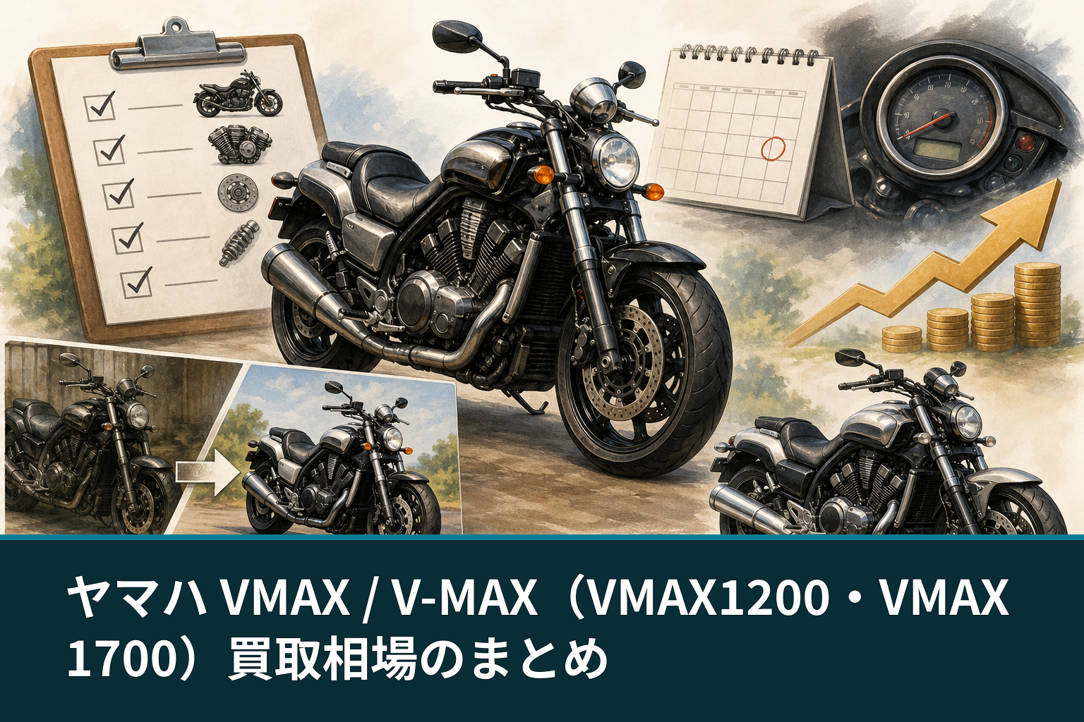 ヤマハ VMAX / V-MAX(VMAX1200・VMAX1700)買取相場のまとめ