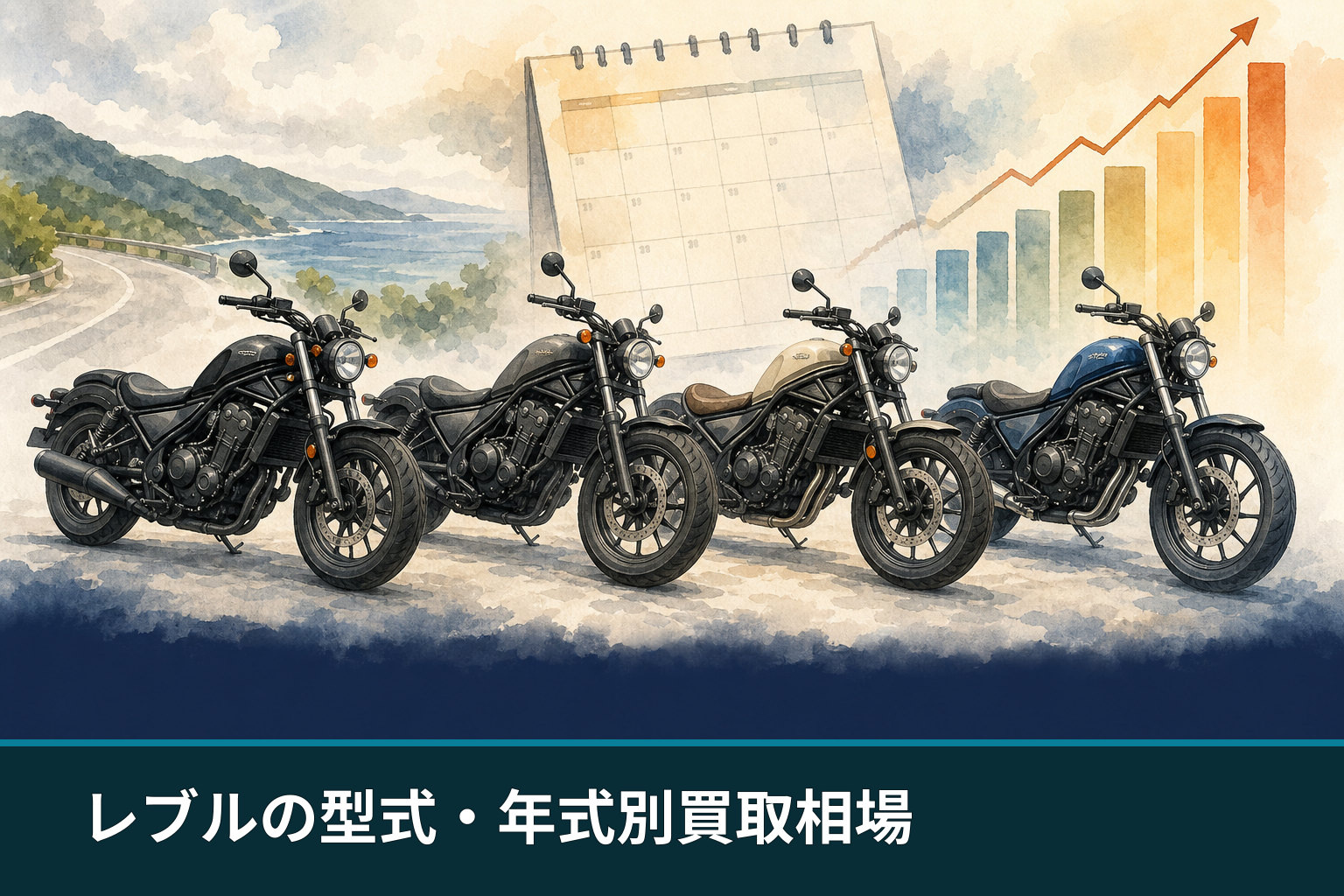 レブルの型式・年式別買取相場